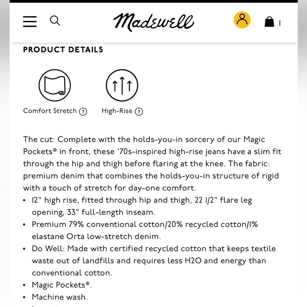 Madewell Light Blue High-Rise Wide Leg Jeans - Picture 5 of 5